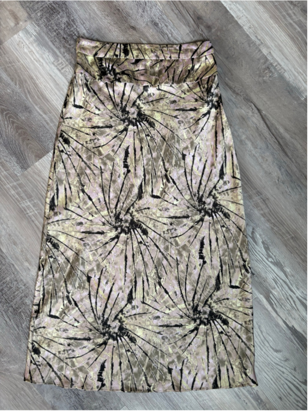 Free People Normani Bias Printed Skirt Magic Smoke Tie Dye Midi Size 6